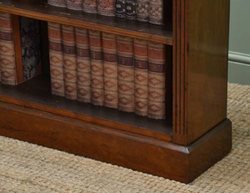 fig 1. Fine Quality Victorian Walnut Antique Open Bookcase