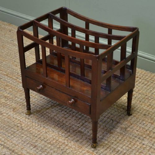 fig 1. Early Victorian Small Mahogany Antique Canterbury