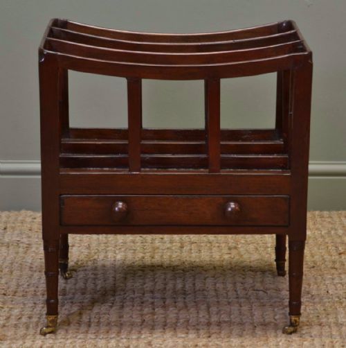 fig 2. Early Victorian Small Mahogany Antique Canterbury