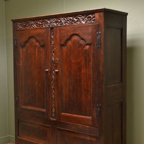 fig 2. Period Oak Early Eighteenth Century Antique Harness Cupboard