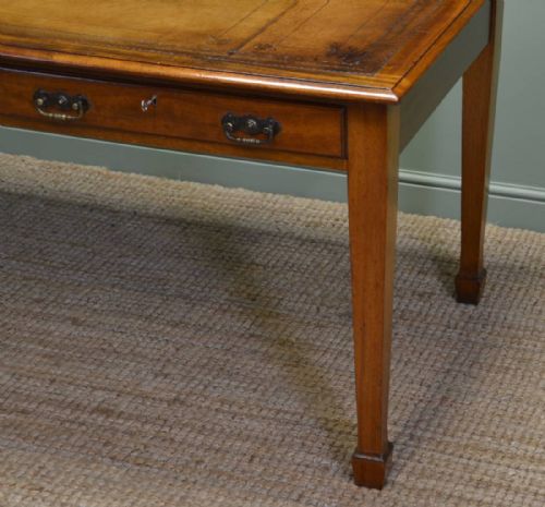 fig 1. Large Edwardian Mellow Mahogany Antique Writing Table Desk