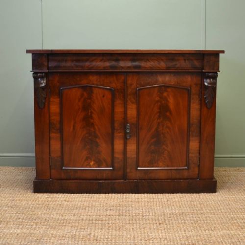 Beautifully Figured Victorian Mahogany Antique Cupboard / Chiffonier