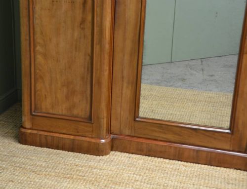 fig 1. Large Victorian Mahogany Antique Triple Wardrobe