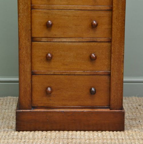 fig 1. Victorian Mahogany Antique Wellington Chest