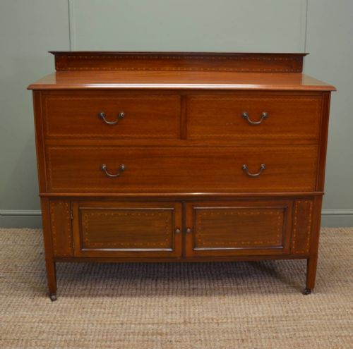 Beautifully Inlaid Antique Edwardian Chest of Drawers