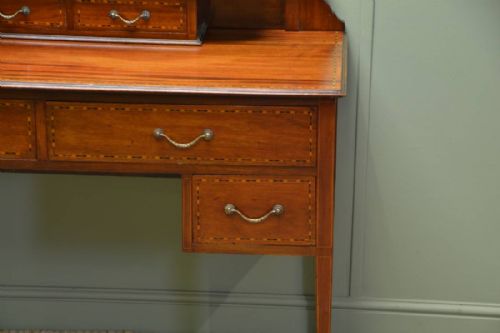 fig 2. Beautifully Inlaid Antique Edwardian Mahogany Dressing Table