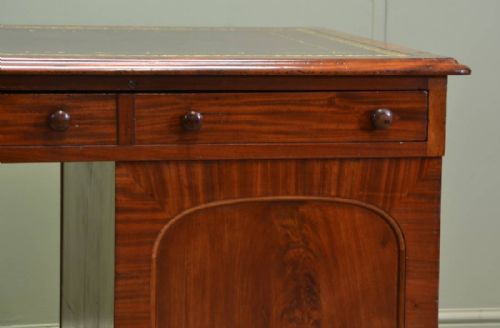 fig 2. Quality Early Victorian Figured Mahogany Antique Partners Desk