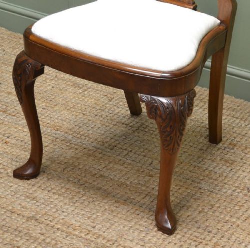 fig 2. Set Of 8 Stunning Quality Edwardian Walnut Antique Dining Chairs