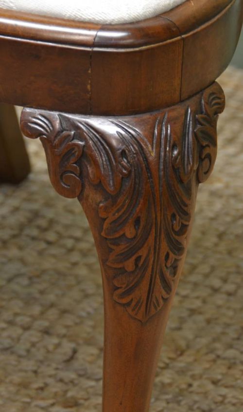 fig 3. Set Of 8 Stunning Quality Edwardian Walnut Antique Dining Chairs