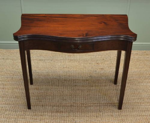 Elegant Serpentine Regency Mahogany Antique Side / Tea Table