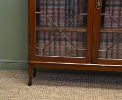 fig 1. Edwardian Walnut Astragal Glazed Antique Bookcase