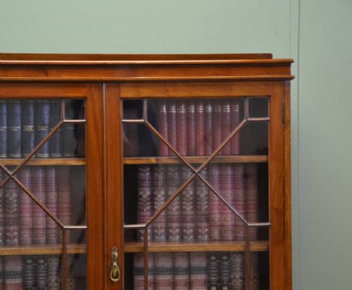 fig 2. Edwardian Walnut Astragal Glazed Antique Bookcase