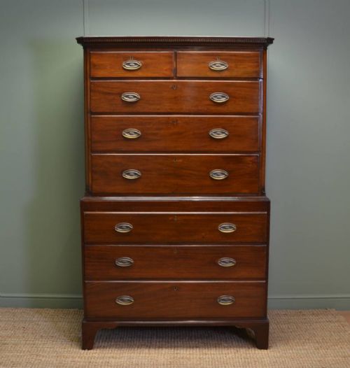 Stunning Georgian Mahogany Chest on Chest
