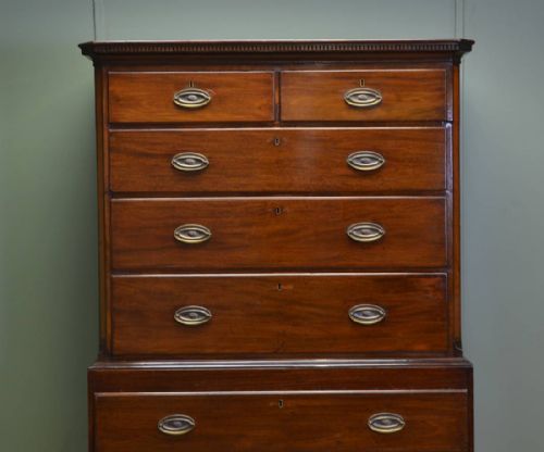 fig 2. Stunning Georgian Mahogany Chest on Chest