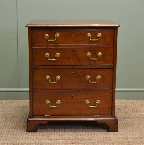 Small Georgian Mahogany Antique Chest / Cabinet