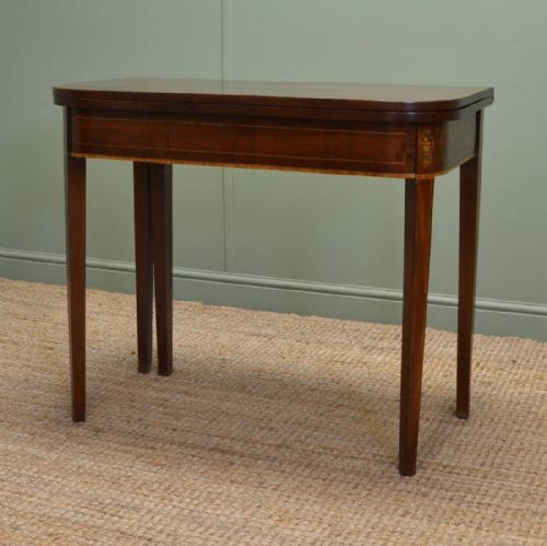 Regency Inlaid Mahogany Antique Side/ Tea Table