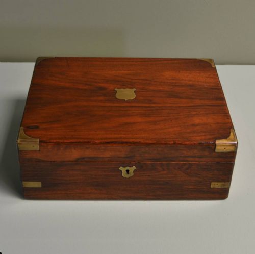 fig 1. Superb Quality Victorian Figured Walnut Antique Writing Slope