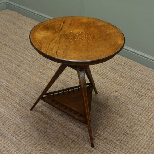Elegant Inlaid Rosewood Antique Occasional Table