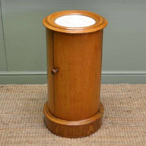 Unusual Victorian Ash Cylindrical Antique Pot Cupboard