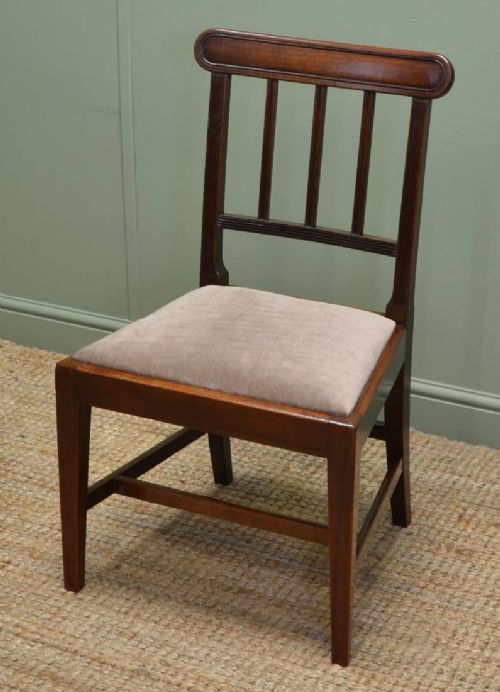 fig 1. Quality Set Of Six Solid Mahogany Regency Antique Dining Chairs