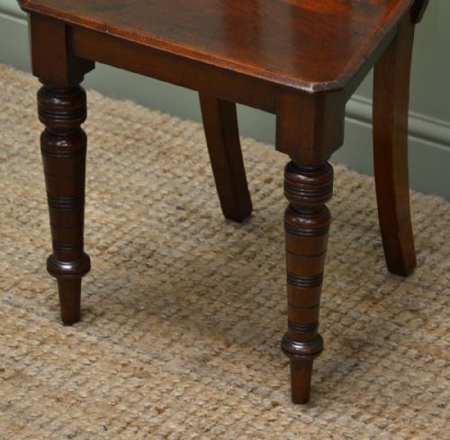 fig 2. Pair of Antique Victorian Walnut Gothic Hall Chairs