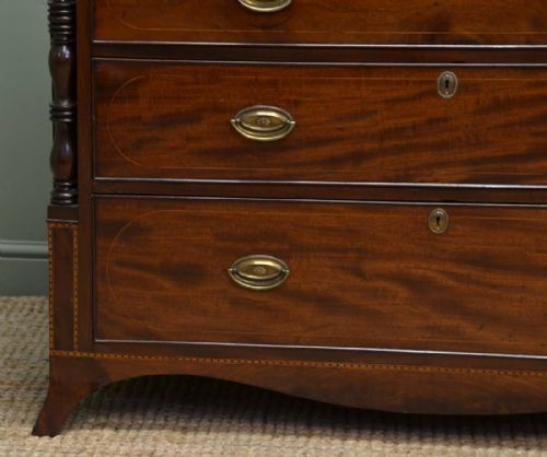 fig 1. Stunning Quality Inlaid Georgian Antique Chest Of Drawers