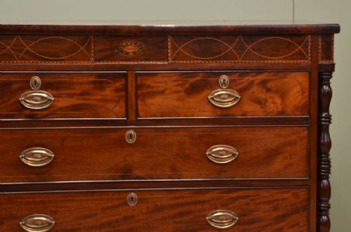 fig 2. Stunning Quality Inlaid Georgian Antique Chest Of Drawers