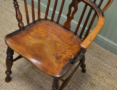 fig 2. Georgian Ash & Oak Antique Windsor Chair
