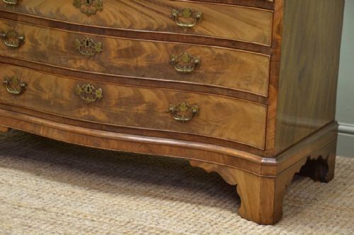 fig 2. Spectacular Mellow Mahogany Serpentine Edwardian Antique Chest Of Drawers
