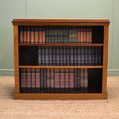 Mellow Mahogany Antique Edwardian Open Bookcase
