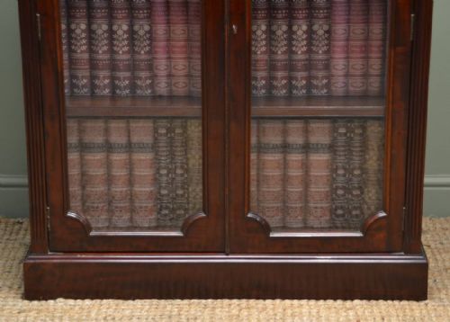 fig 1. Stunning Quality Victorian Antique Glazed Mahogany Bookcase