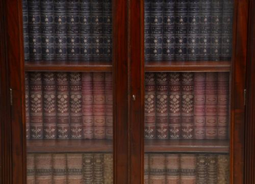 fig 2. Stunning Quality Victorian Antique Glazed Mahogany Bookcase