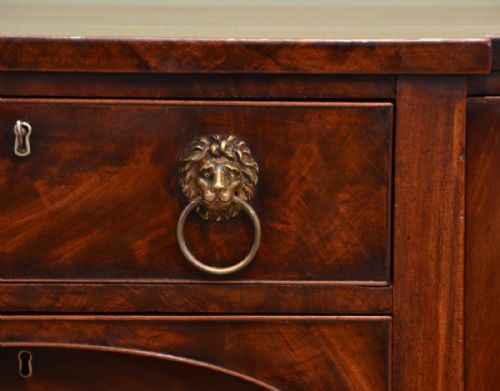 fig 3. Magnificent Large Figured Mahogany Antique Regency Breakfront Sideboard