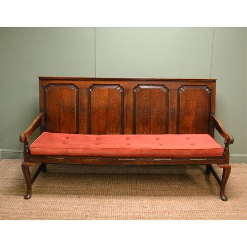 fig 1. Charming Georgian Country Oak Antique Settle