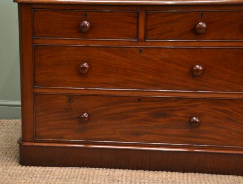 fig 1. Beautifully Figured Victorian Mahogany Chest Of Drawers
