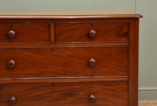 fig 2. Beautifully Figured Victorian Mahogany Chest Of Drawers