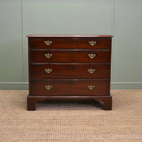 Small Georgian Mahogany Antique Chest of Drawers