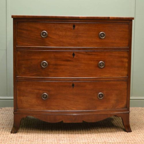 Regency Mahogany Antique Bow Fronted Chest of Drawers