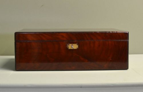 fig 1. Rich Victorian Mahogany Antique Writing Slope