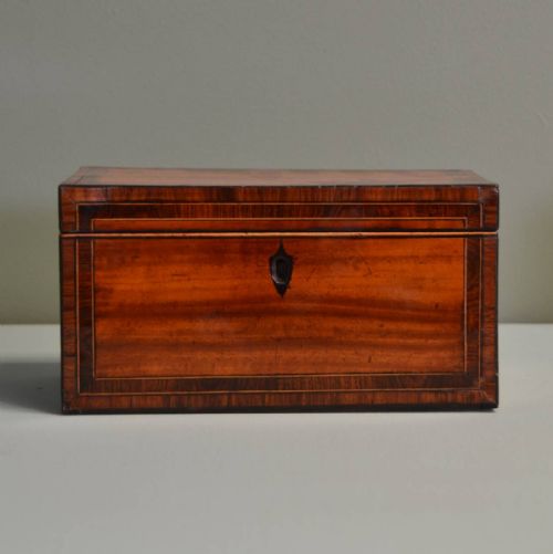 fig 1. Fine Regency Satinwood Antique Tea Caddy