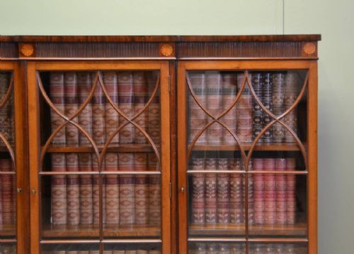 fig 2. Edwardian Mahogany Antique Brake fronted Glazed Bookcase