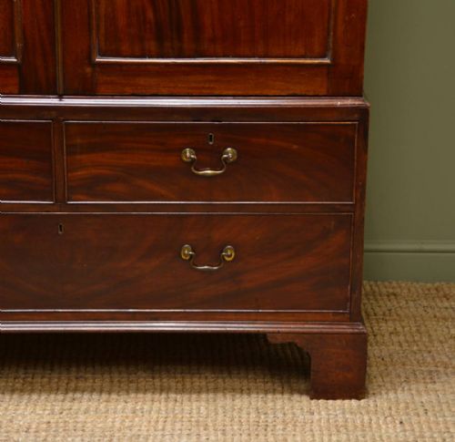 fig 1. Fabulous Quality Georgian Mahogany Antique Linen Press
