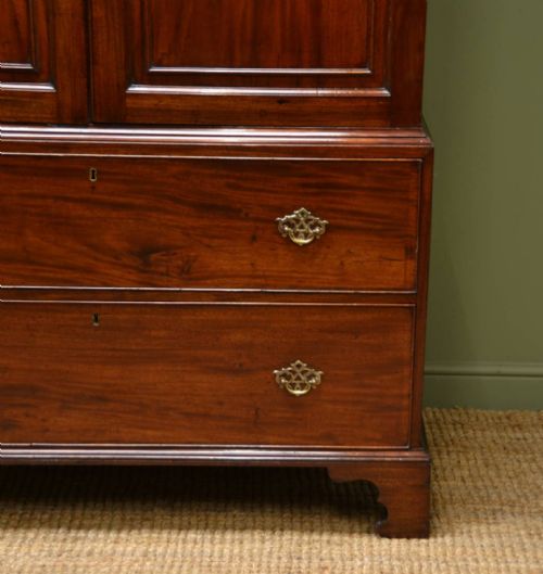 fig 2. Quality Georgian Antique Mahogany Linen Press