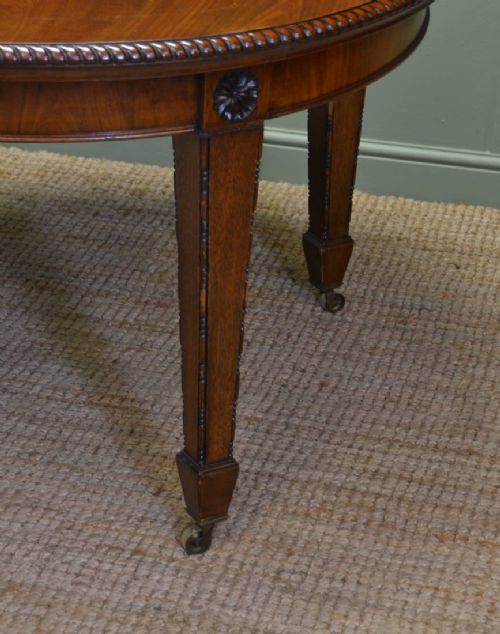 fig 2. Stunning Quality Large Edwardian Walnut Antique Dining Table 