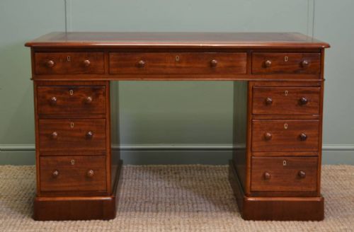 fig 2. Magnificent Quality Antique Victorian Mahogany Pedestal Desk