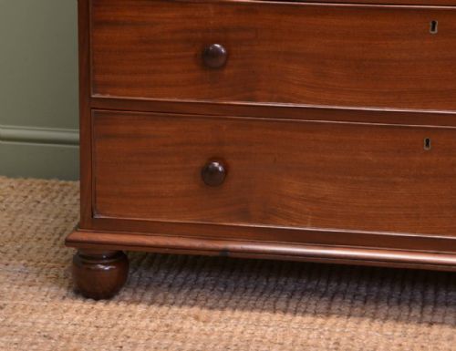 fig 1. Superb Quality Regency Antique Figured Mahogany Chest Of Drawers