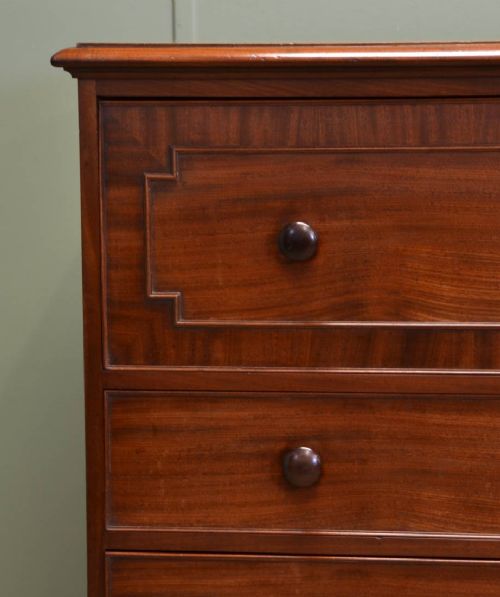 fig 2. Superb Quality Regency Antique Figured Mahogany Chest Of Drawers