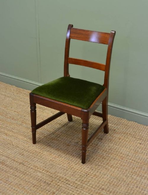 fig 1. Set Of Six Fine Quality Regency Mahogany Antique Dining Chairs
