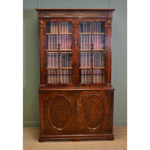 fig 1. Decorative Victorian Antique Glazed Bookcase