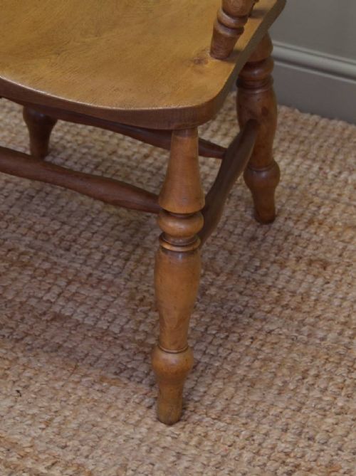 fig 2. Pair of Victorian Country Elm Antique Smokers Bow Chairs